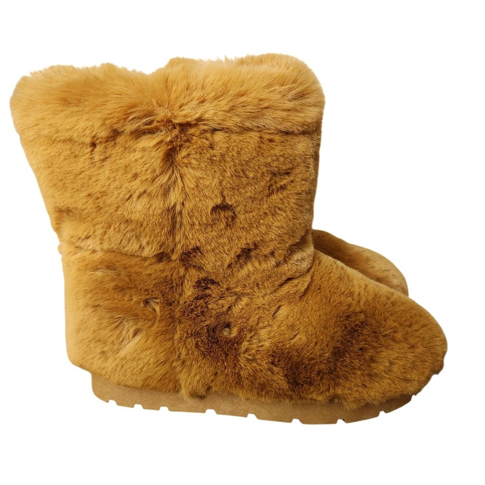 Bamboo Brand Faux Fur Fully Lined Winter Ankle Boots Booties Women's Size 7 EUC